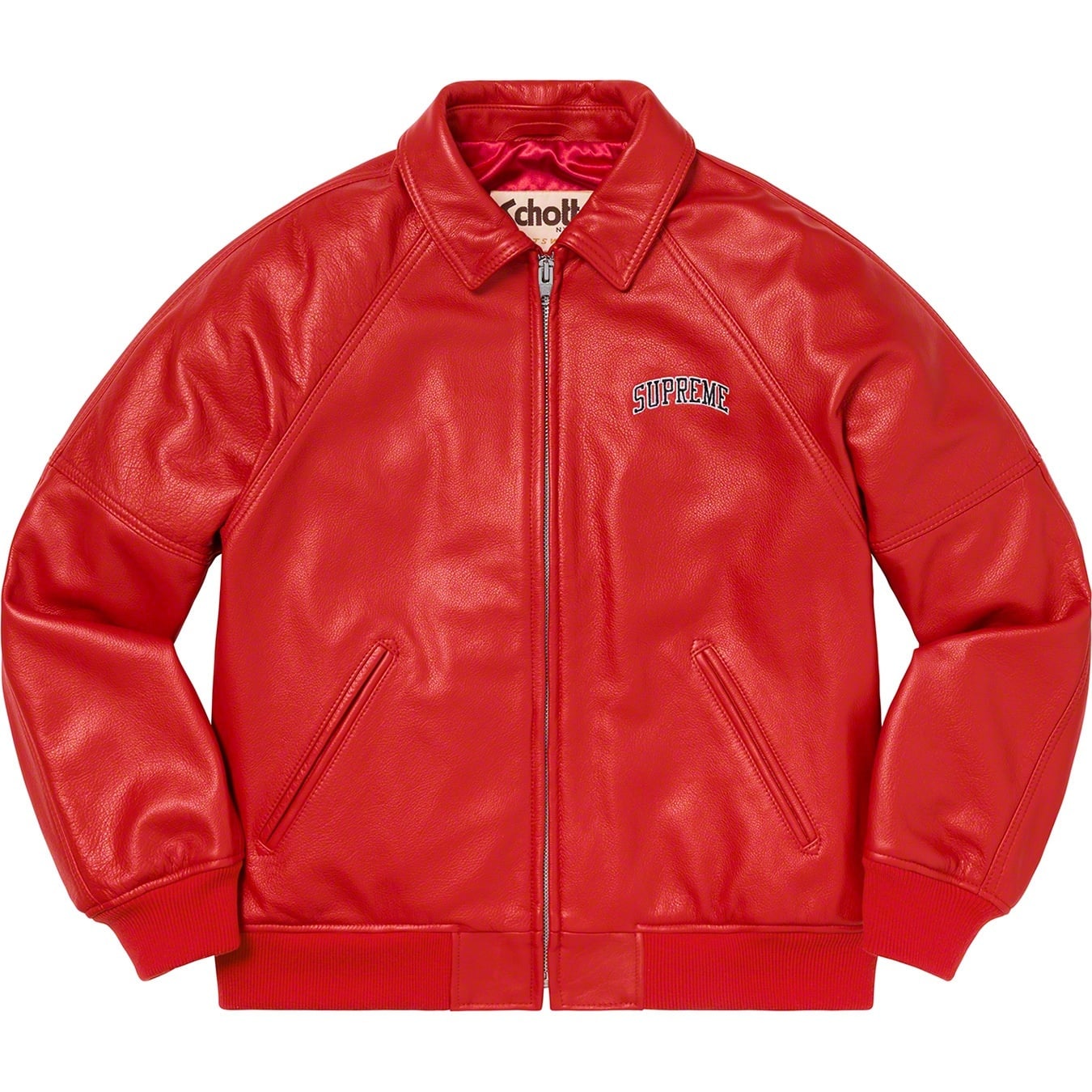 Martin Wong/Supreme Schott® 8-Ball Leather Varsity Jacket view 2